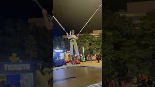 Radhika karera high trampoline tried first time