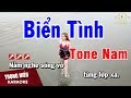 Karaoke Biển Tình Tone Nam Nhạc Sống | Trọng Hiếu