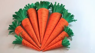 DIY How To Make Paper Carrots | Paper Carrots | DIY Paper Crafts  | Nelufa Crafts |