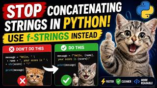 Stop Concatenating Strings in Python! Use f-Strings Instead 🚀