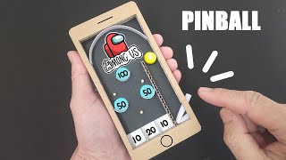 How to make Cardboard iPhone Pinball Game with Among Us｜Paper & Cardboard Craft DIY