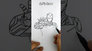 VERY EASY ! How to turn words IRONMAN into CARTOON for KIDS / how to draw ironman #Shorts