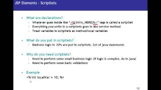 JSPJava Server Pages Tutorial 02 Elements Declarations, Scriptlets, Expressions1