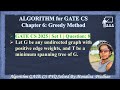 GATE CS 2025 | Set 1 | Question: 8 Let G be any undirected graph with positive edge weights, and T
