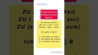 Präpositionen (preposition) ZU (Zu, Zur, Zum) in German 🇩🇪