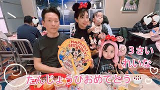 【お誕生日Vlog🎂】3歳と1歳の年子姉妹でディズニーランド🐭🏰🤍