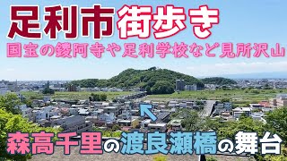 栃木県足利市を街歩き　森高千里の渡良瀬橋の舞台を訪問　国宝の鑁阿寺や足利学校や織姫神社も観光