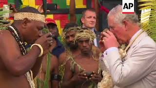 Britain's Prince Charles made an honourary high chief in Vanuatu