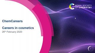 ChemCareers 2020 A career in the cosmetics industry