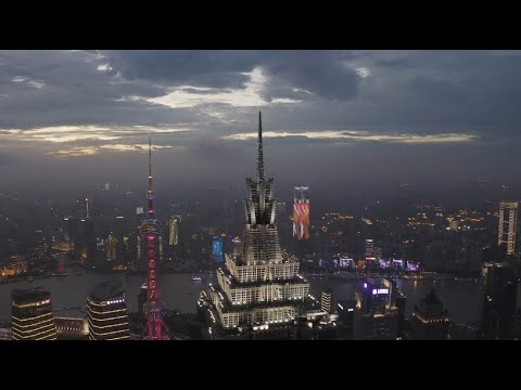 Shanghai China 4K Aerial Night Drone Flight - YouTube