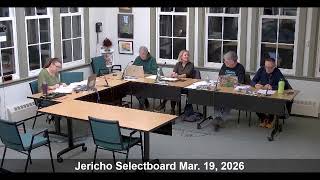 Jericho Selectboard Mar. 19, 2026