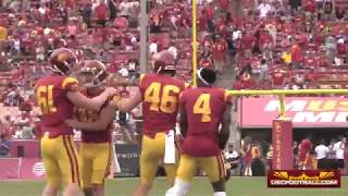 USC's blind long snapper Jake Olson has a perfect snap