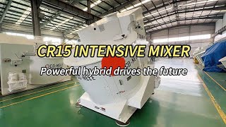 Intensive mixer type CR15 performs mixing and granulating/pelletizing in a single unit