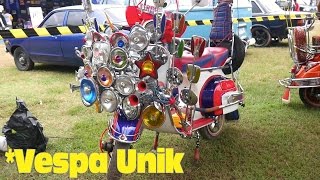 Gokil!! Modifikasi Vespa Unik Penuh Lampu \u0026 Spion - Vespa 90 Supersprint (Vespa Indonesia)