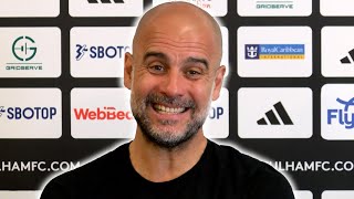 'We know we win two games WE WILL BE CHAMPIONS!' 🏆 | Pep Guardiola EMBARGO | Fulham 0-4 Man City