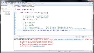 Java Tutorial -- EP10 -- Formatted Print Statements