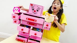 Wendy Pretend Play with Cleaning Up Robot Storage Buddy Toys for Kids
