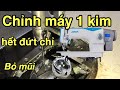 Chỉnh máy 1 kim bị bỏ mũi đứt chỉ | máy may công nghiệp #1| #Quynhmaymay