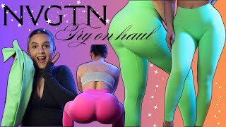 NVGTN try on haul and leggings review, part 2 | non scrunch leggings, worth it??? | 4k