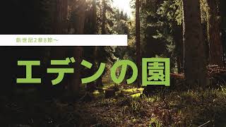 エデンの園で人は苦労せず食物を得ていた-創世記2章8節～9節