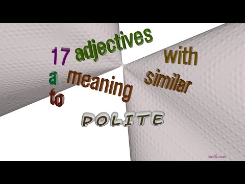 What is the synonyms for polite?