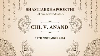 Shastiabdhapoorthi of Chi. V. Anand