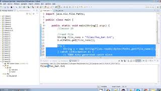 25) writing and reading files(java tutorial)