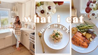 WHAT I EAT IN A WEEK | dinner meal inspiration for busy nights! healthy recipe ideas for the week