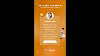 Tekdev Verimli Entegra Eğitimimize Katılan Kübra Oktay’a Yorumundan Dolayı Teşekkür Ederiz