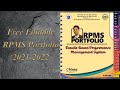 RPMS 2021-2022 Portfolio | Free Edit and Download Template