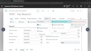 Business Central short video: Quickly Create Purchase Order from Sales Order