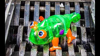 SHREDDING WIND UP ANIMALS! DESTROYING TOYS IN SHREDDING MACHINE