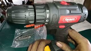 unboxing, review dan test Bor Baterai Cordless Reaim