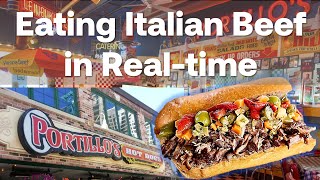 Real-Time Eating at Portillo's Chicagoland: The Heavenly Italian Beef Experience