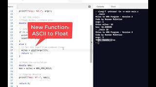 C Programming Skills Using Replit: Miles to KMS: Version 3
