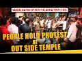 People hold protest over alleged vandalisation of Muthyalamma temple idol in Kurmaguda | Hyderabad