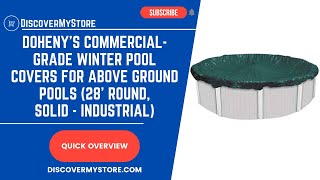 Doheny's Commercial Grade Winter Pool Covers for Above Ground Pools 28' Round, Solid-Industrial