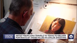 Utah artist delivers portraits to families of Uvalde shooting victims