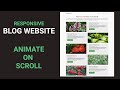 How To Make Blog Website Using HTML & CSS | Full Responsive Website Design Step by Step