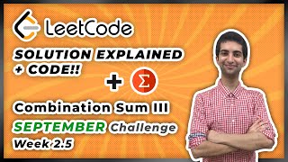 Combination Sum III - LeetCode September Challenge Week 2.5
