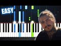 Post Malone - Psycho ft. Ty Dolla $ign - EASY Piano Tutorial by PlutaX