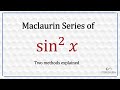 Maclaurin series of sin^2x