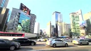 서울거리, Seoul street by bus, 서초역,  교대역, 강남역, 역삼역, 선릉역, Gyodae, Gangnam, Yeoksam, Seolleung Station,코스코