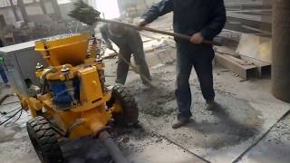 Performance Testing of GSZ3000 wet mix concrete shotcrete machine