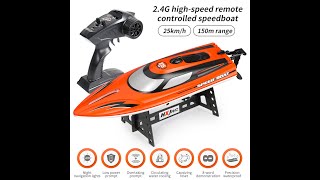 Hong Xunjie HJ813 remote control speedboat 2.4G speed 25KM high speed remote control ship