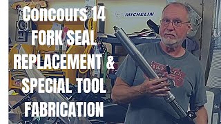 Concours 14 fork seal replacement in full, plus special tool fabrication!