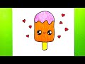 Easy Cute Ice Cream Drawing, How to Draw Cute Ice Cream, Drawing Clock Art Easy Drawings 2022