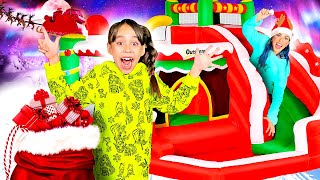 PASAMOS NAVIDAD EN INFLABLES GIGANTES *LLegó Santa Claus* 🎄🎅🏻 | Karla Bustillos