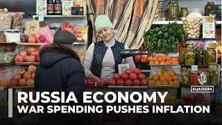 Russia faces economic turmoil as war spending drives food prices up