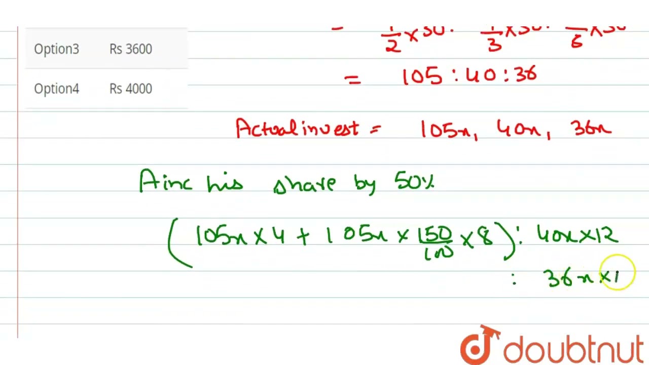 A,B And C Enter Into A Partnership With Shares In The Ratio 7/2:4/3:6/5 ...